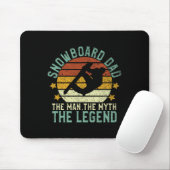 Snowboard Pap Het Man De mythe De legende Snowboar Muismat (Met muis)