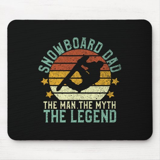 Snowboard Pap Het Man De mythe De legende Snowboar Muismat (Voorkant)