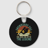 Snowboard Pap Het Man De mythe De legende Snowboar Sleutelhanger (Voorkant)