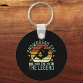 Snowboard Pap Het Man De mythe De legende Snowboar Sleutelhanger (Voorkant)