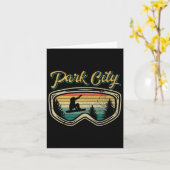 Snowboard Park City Utah ziet grote lucht Kaart (Gele Bloem)