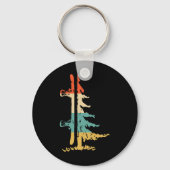 Snowboard Pine Tree  Snowboarder Snowboardi Sleutelhanger (Voorkant)