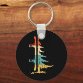Snowboard Pine Tree  Snowboarder Snowboardi Sleutelhanger (Voorkant)