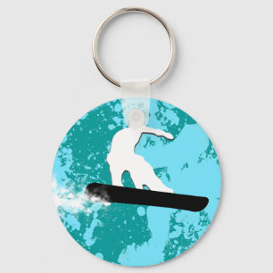 snowboard. poederspoor. sleutelhanger
