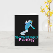 Snowboard Princess Snowboarder Snowboarden Winter Kaart (Gele Bloem)