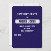 Snowboard psychédélique Invitation d'anniversaire (Dos)