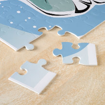 Snowboard puzzle avec giftbox