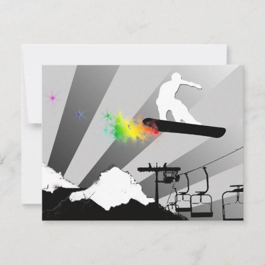 snowboard : regenboogpoederspoor kaart (Voorkant)