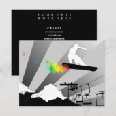 snowboard : regenboogpoederspoor kaart (Voorkant / Achterkant)