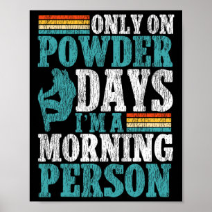 Snowboard  retro alleen op Powde Poster