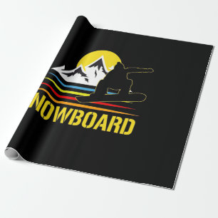 Snowboard Retro Cadeaupapier