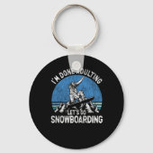 Snowboard  Retro Ik ben klaar Adul Sleutelhanger (Voorkant)