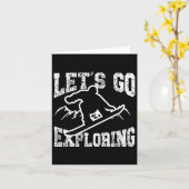 Snowboard  Retro Let's Go Expl Kaart (Gele Bloem)