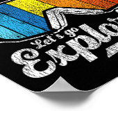 Snowboard  Retro Let's Go Expl Poster (Hoek)