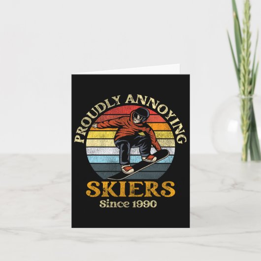 Snowboard Retro met trots geïrriteerd Kaart (Voorkant)