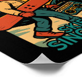 Snowboard  Retro met trots geïrriteerd Poster (Hoek)