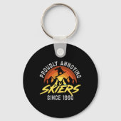 Snowboard  Retro met trots geïrriteerd Sleutelhanger (Voorkant)