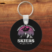 Snowboard Retro met trots geïrriteerd Sleutelhanger (Voorkant)