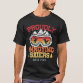 Snowboard  Retro met trots geïrriteerd T-shirt (Voorkant)