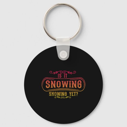 Snowboard Retro  Snowboarden 1 Sleutelhanger (Voorkant)