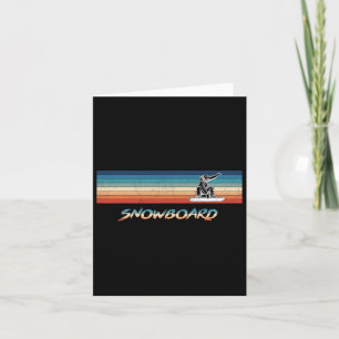 Snowboard Retro  Snowboarden Gift Kaart