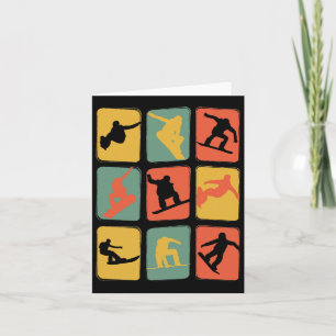Snowboard  Retro Snowboarden Kaart