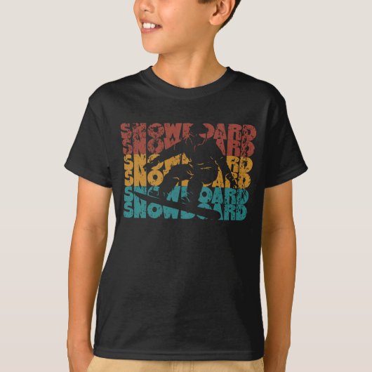 Snowboard Retro Snowboarder T-shirt (Voorkant)