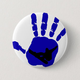 Snowboard Riot Blues Ronde Button 5,7 Cm