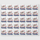 Snowboard Santa Wrapping Paper Cadeaupapier (Vlak)