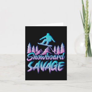 Snowboard Savage Funny Snowboarder Kinder Snowboar Kaart