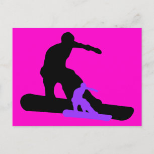 snowboard : schaduwzijde briefkaart