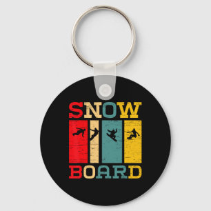 Snowboard Silhouette Style Graphic Sleutelhanger