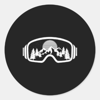 Snowboard ski skibril snowboarder skiër winnen ronde sticker