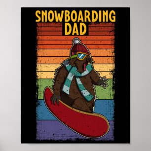 Snowboard skiën Snowboarder Competitieve activitei Poster