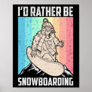 Snowboard skiën Snowboarder Competitieve activitei Poster
