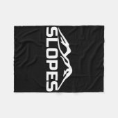 Snowboard skipistes en snowboarden fleece deken (Voorkant (Horizontaal))