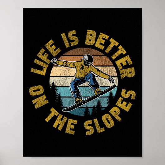 Snowboard Snowboard Goggles Retro Life Poster (Voorkant)