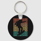Snowboard Snowboard  Retro Snowboard 1 Sleutelhanger (Voorkant)