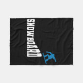 Snowboard Snowboard Retro Snowboard 2 Fleece Deken (Voorkant (Horizontaal))