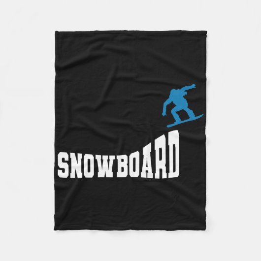 Snowboard Snowboard Retro Snowboard 2 Fleece Deken (Voorkant)