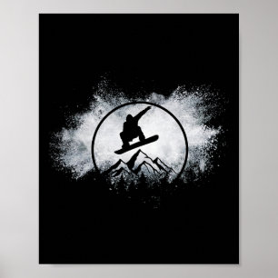 Snowboard Snowboard Snow Cloud Big Air Snowboarder Poster