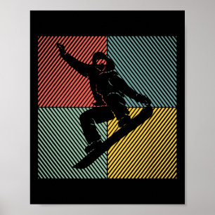 Snowboard Snowboarden Skilift Snowboarder Poster