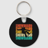 Snowboard - Snowboarder Downhill Instant Sleutelhanger (Voorkant)