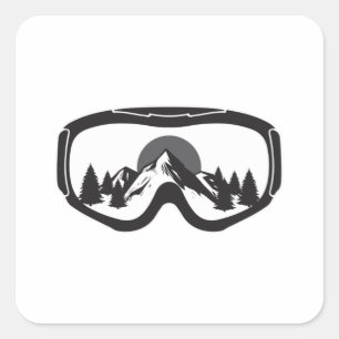 Snowboard Snowboarder Grappig cadeau idee Vierkante Sticker