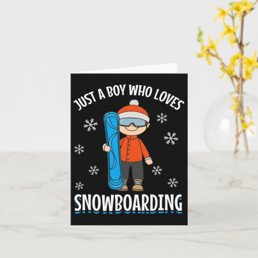 Snowboard snowboarder jongen is een jongen die van kaart (Gele Bloem)