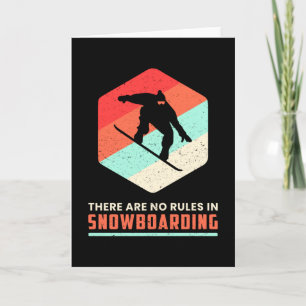Snowboard Snowboarder Retro Gift Kaart