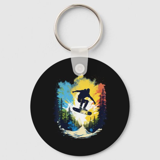 Snowboard Snowboarder Snowboard voor mij Sleutelhanger (Voorkant)
