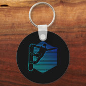 Snowboard snowboarder voor dames sleutelhanger (Voorkant)