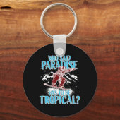 Snowboard Snowboarder Winter Funny Qu Sleutelhanger (Voorkant)