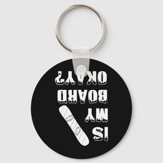 Snowboard Snowboarder Wintersport F Sleutelhanger (Voorkant)